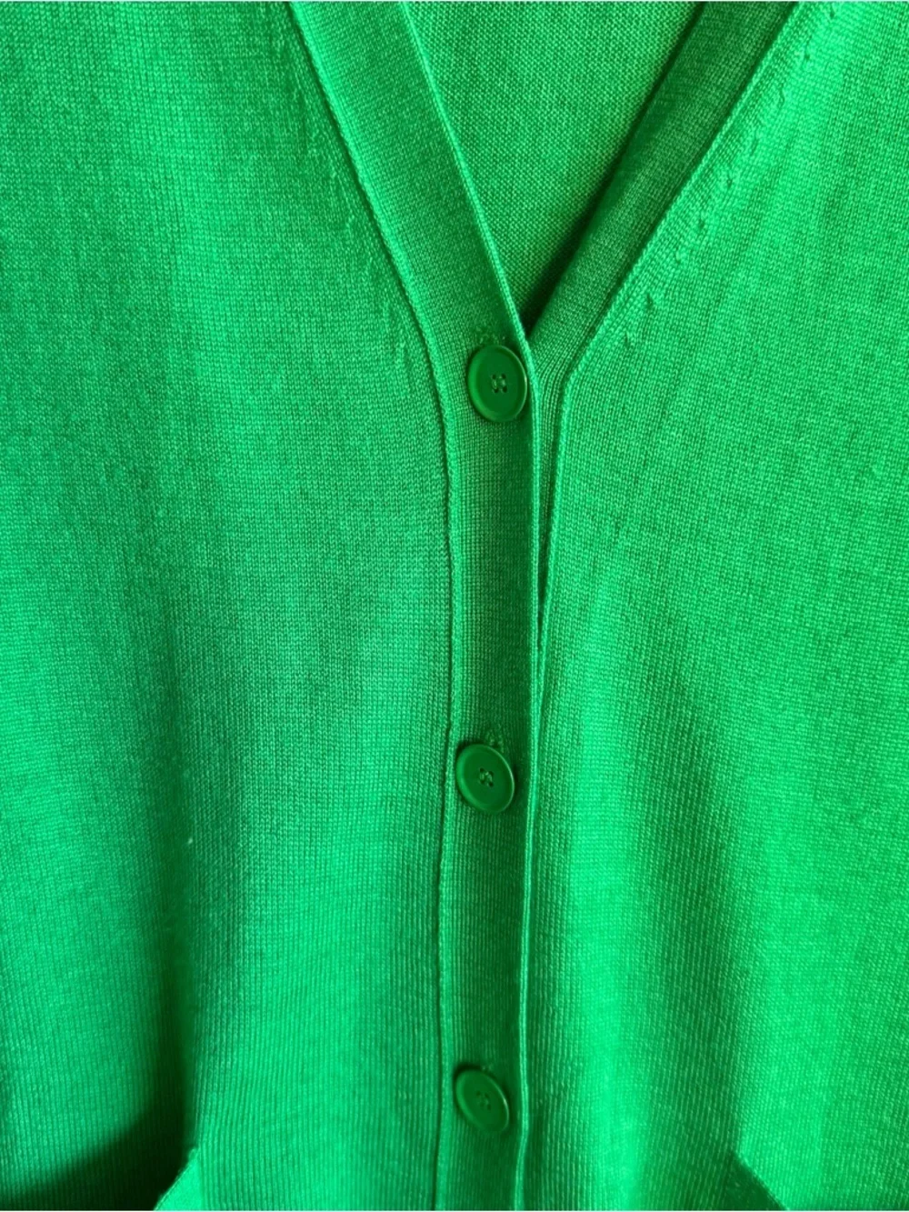 J. Crew Merino Wool Green V-Neck Button Cardigan